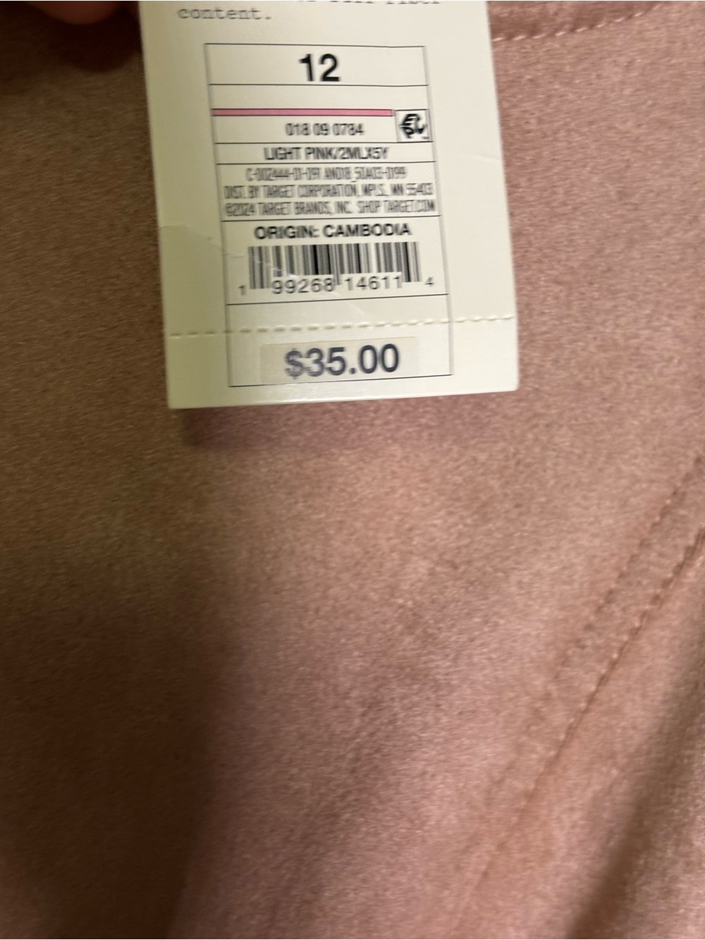 a new day Sleeveless Rose/Tan Suede Shift Dress NWT size 12 - Picture 8 of 8